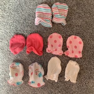 Newborn baby hand mittens